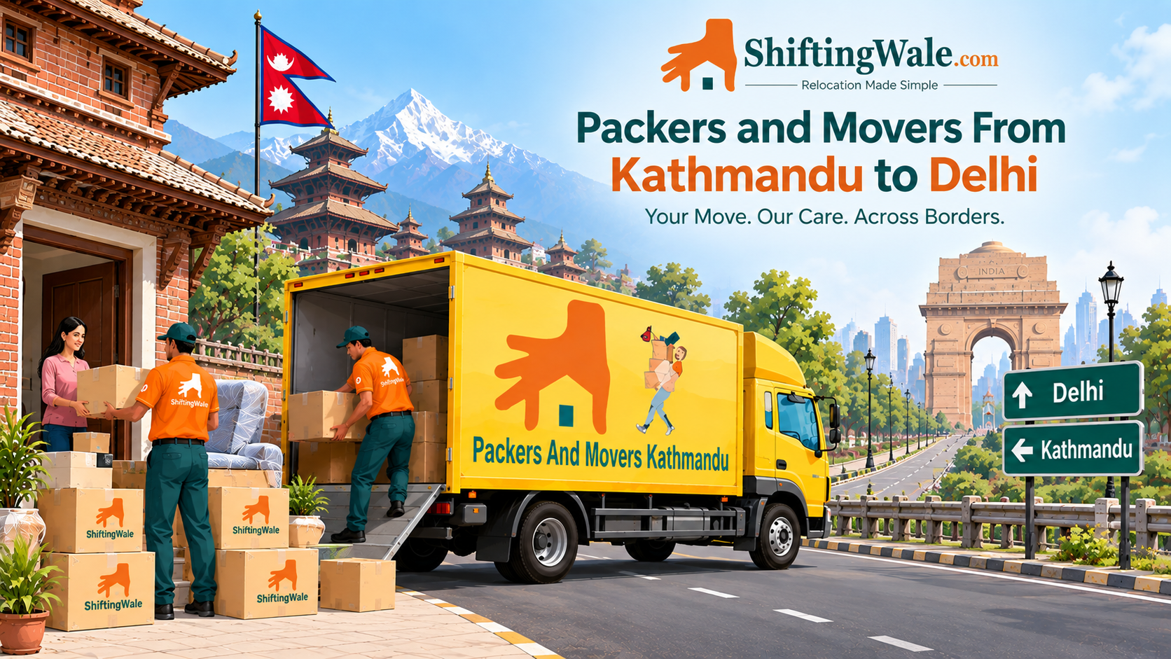 Packers and Movers From Kathmandu to Delhi