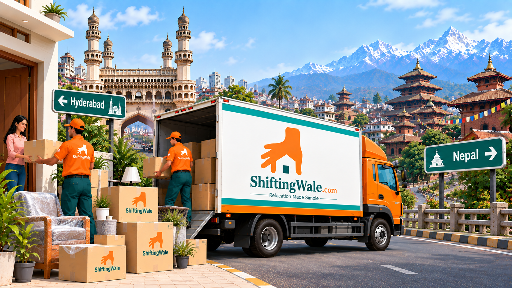 Hyderabad to Nepal Household Goods Shifting Service