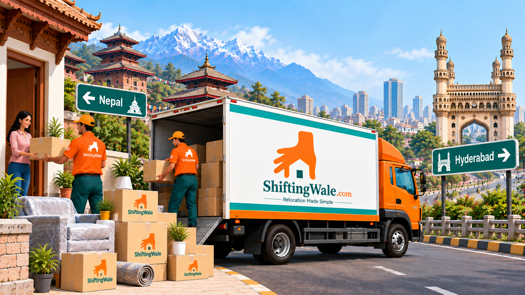 Nepal to Hyderabad Household Shifting Service