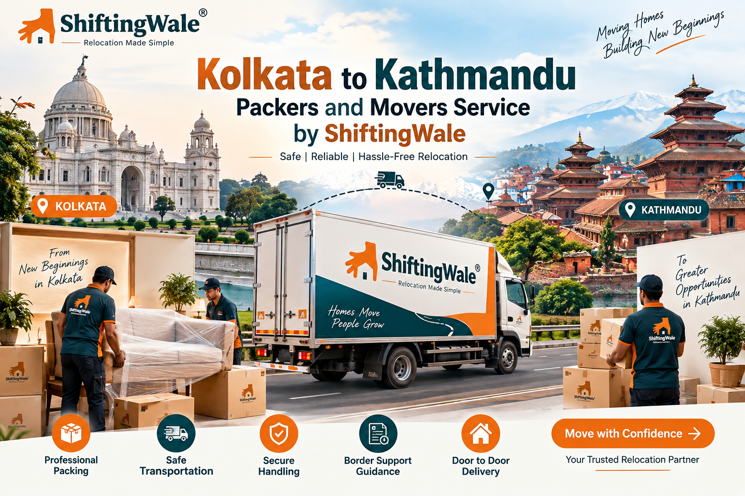 Kolkata to Kathmandu Packers and Movers Service