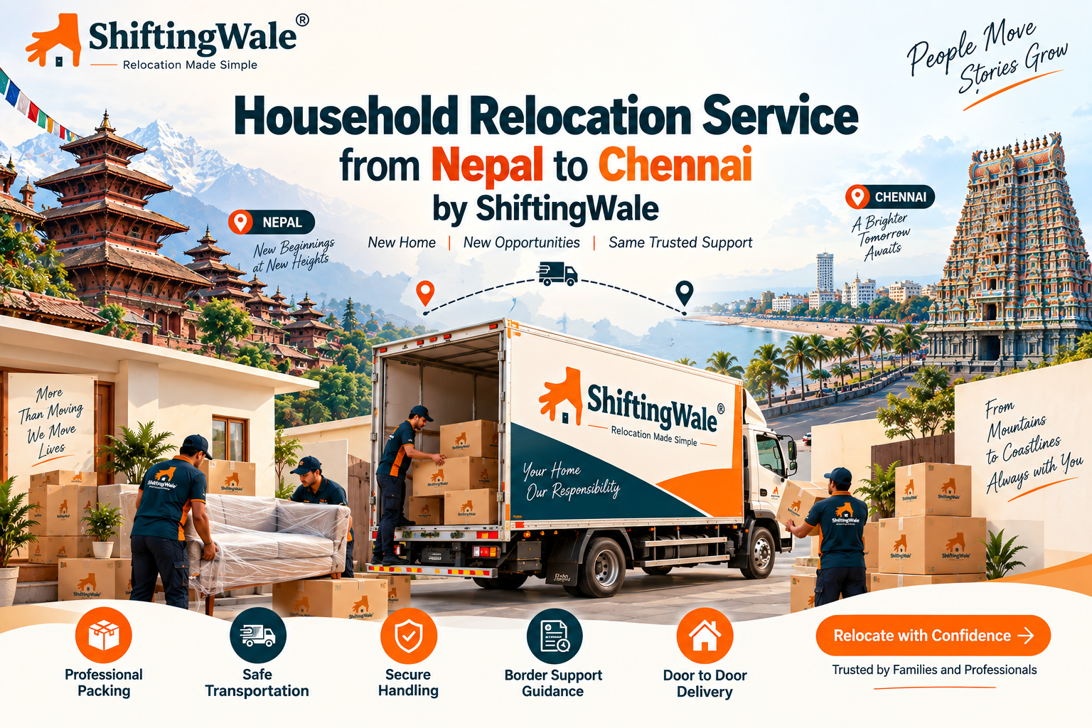 Household Relocation Service from Nepal to Chennai