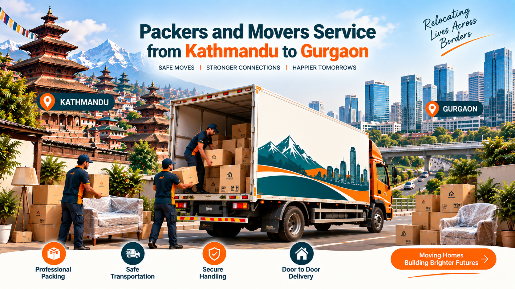 Packers and Movers Service from Kathmandu to Gurgaon
