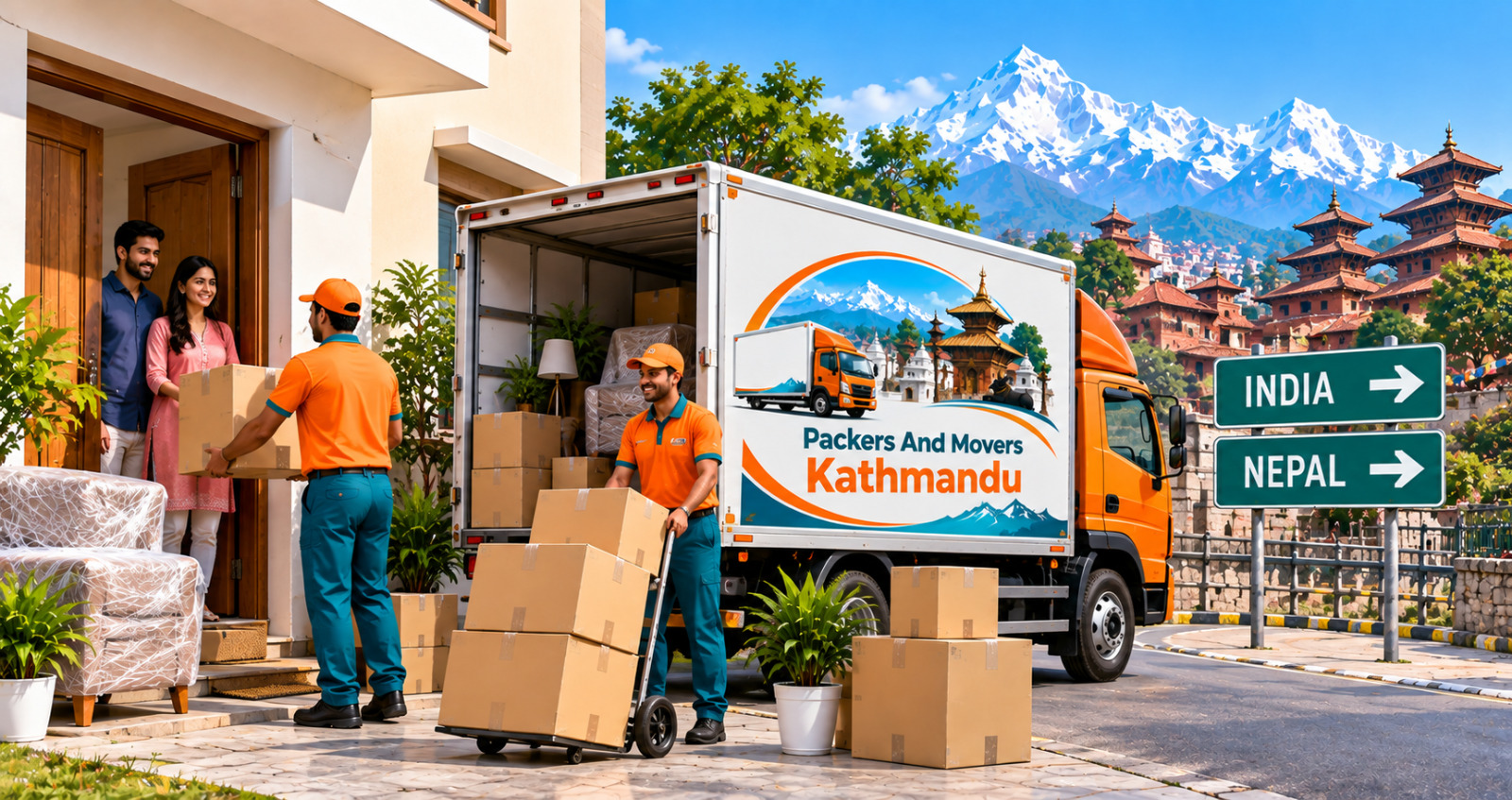 Door to Door Relocation Service for Household Goods India to Nepal