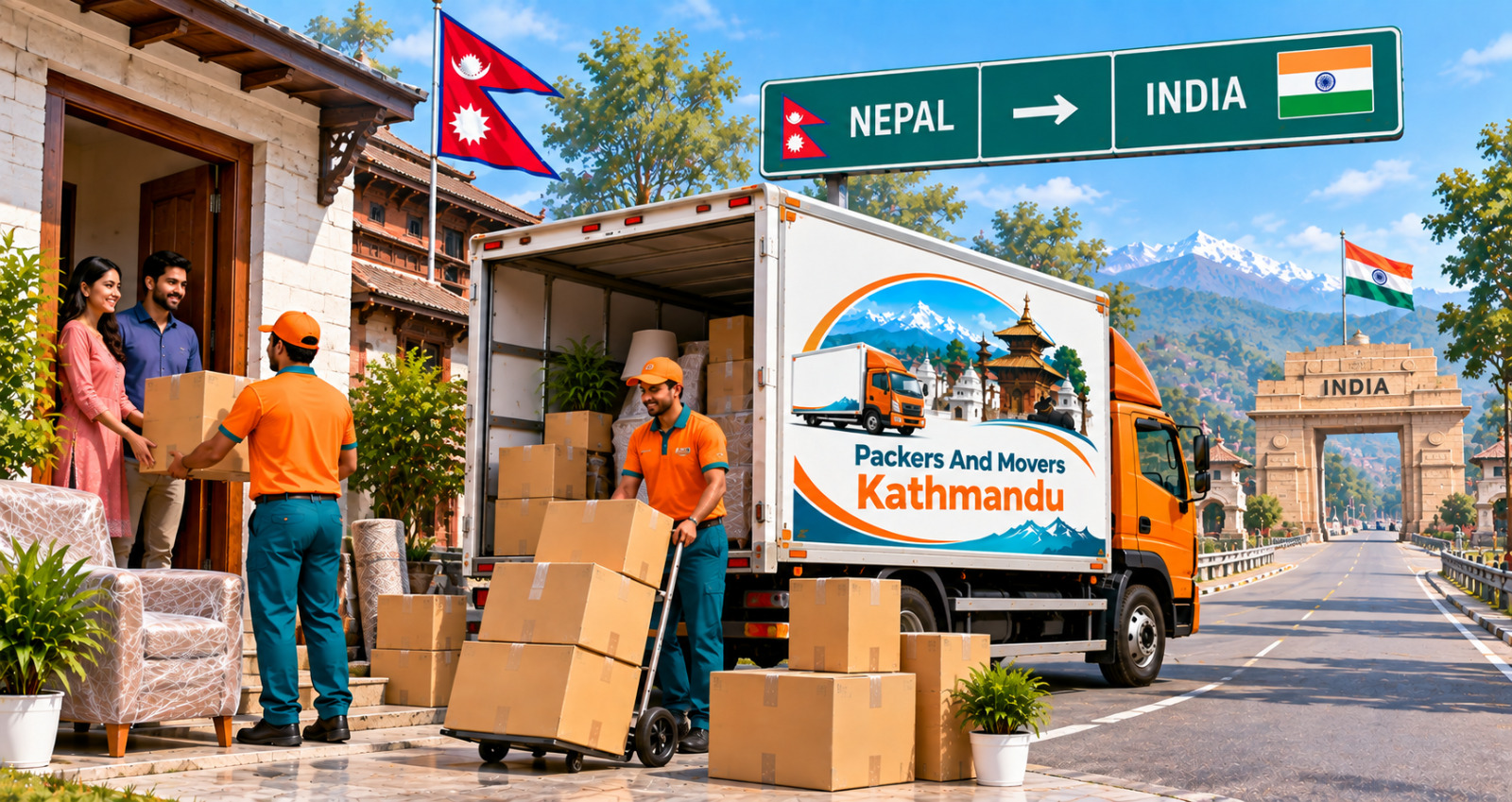 Household Goods Shifting Service from Nepal to India Door to Door