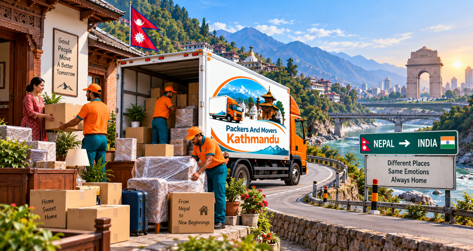 Best way to ship household goods from Nepal to India