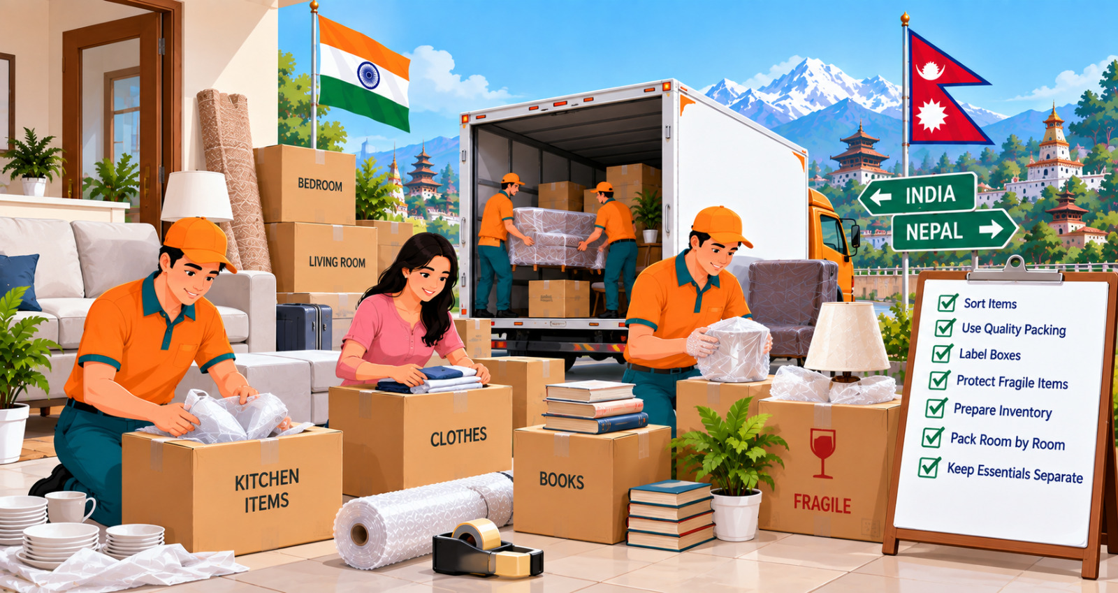 How to Pack Household Items for Moving to India Nepal