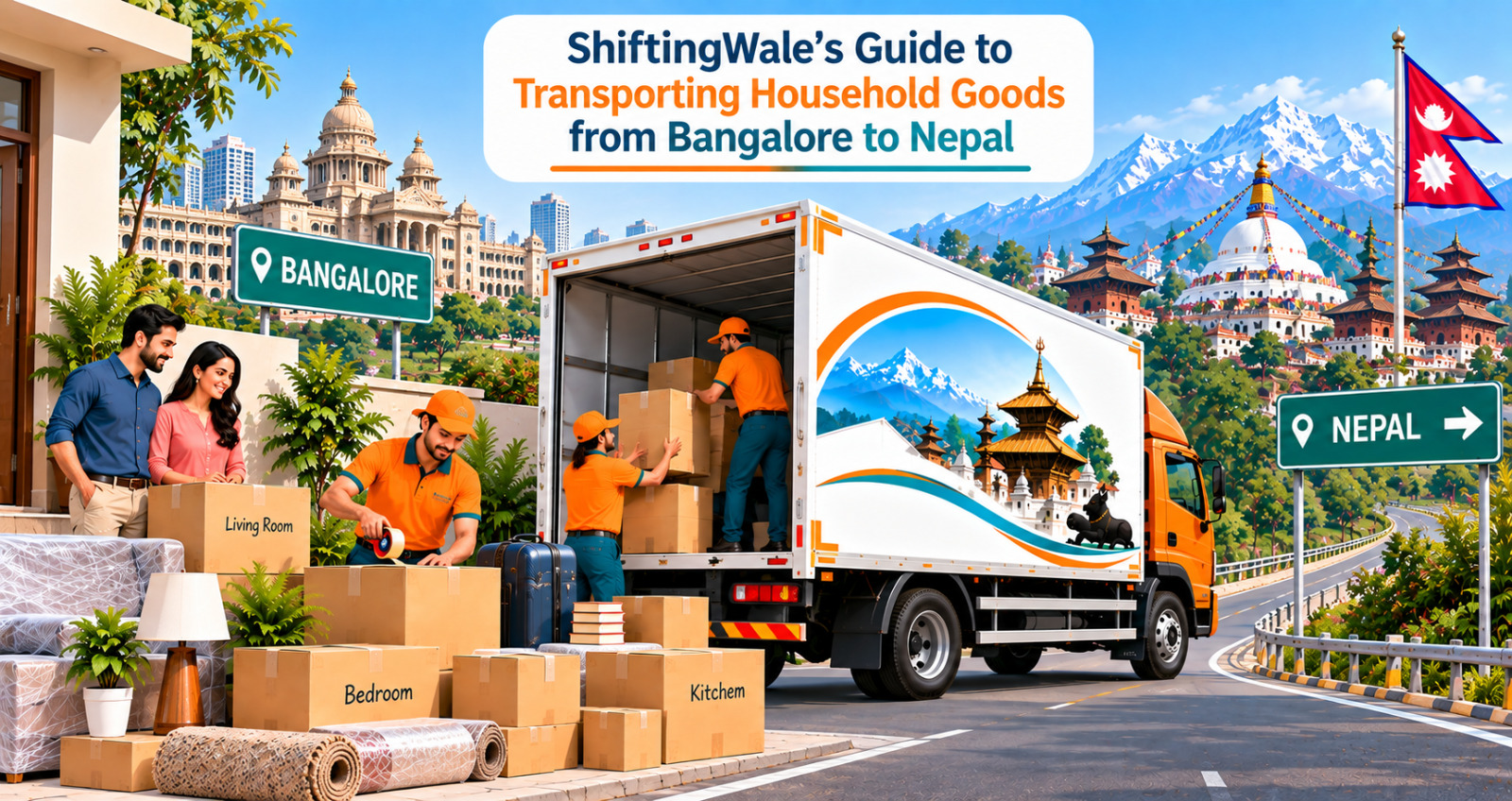 How to Transport Household Goods from Bangalore to Nepal