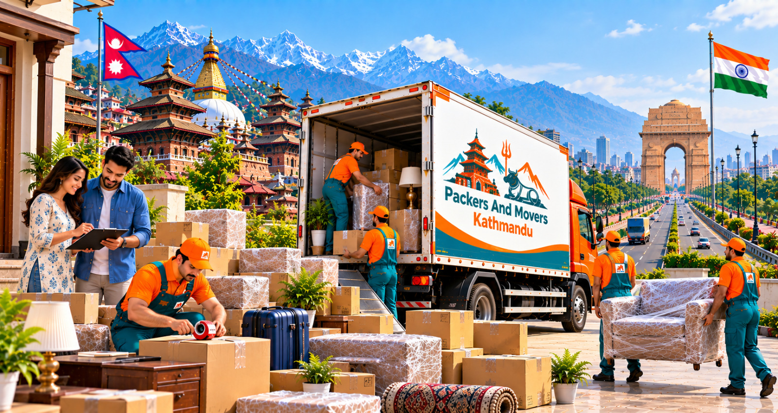 Domestic Moving Services from Kathmandu to Delhi