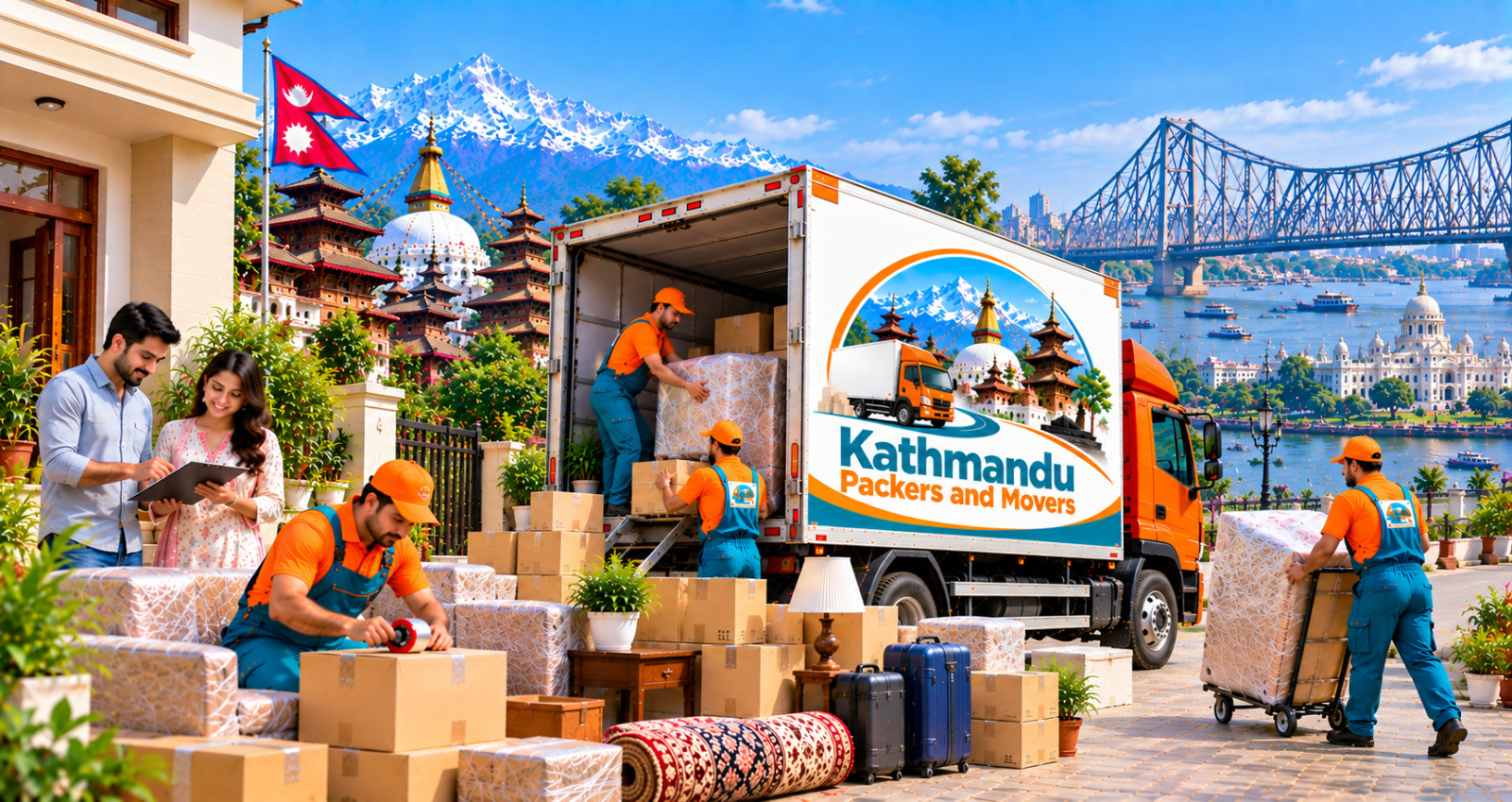 House Hold Shifting Service from Kathmandu to Kolkata