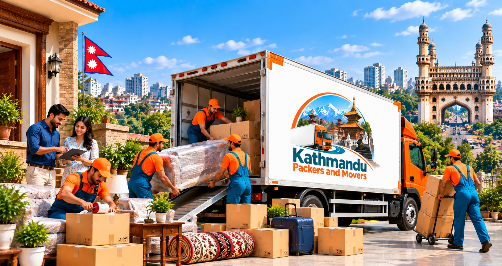 Household Shifting Services from Kathmandu to Hyderabad