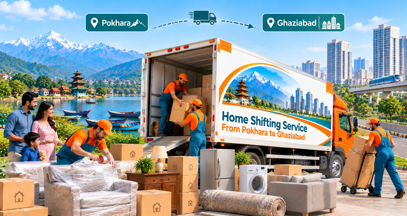 Home Shifting Service From Pokhara to Ghaziabad