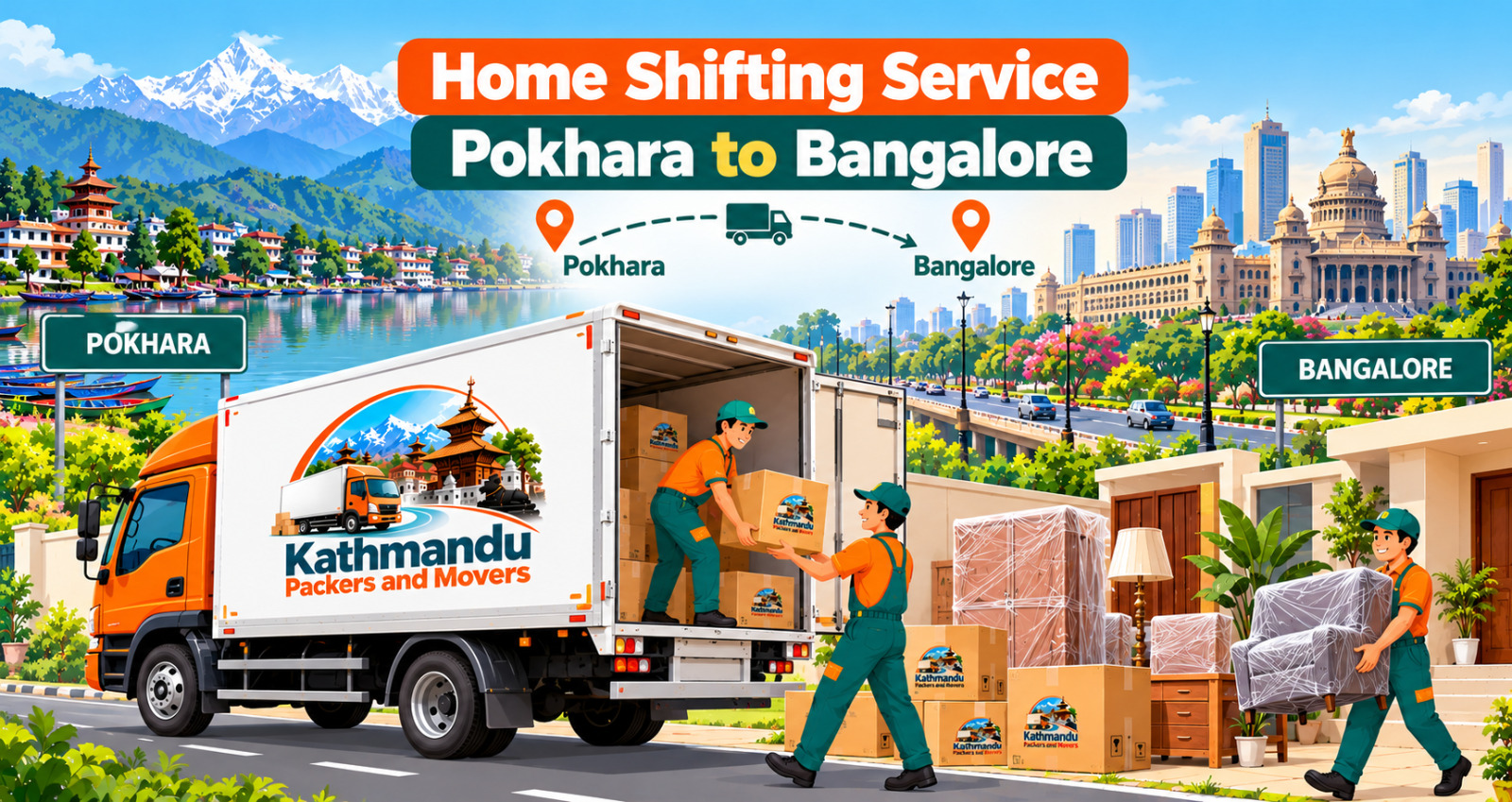 Home Shifting Service Pokhara to Bangalore