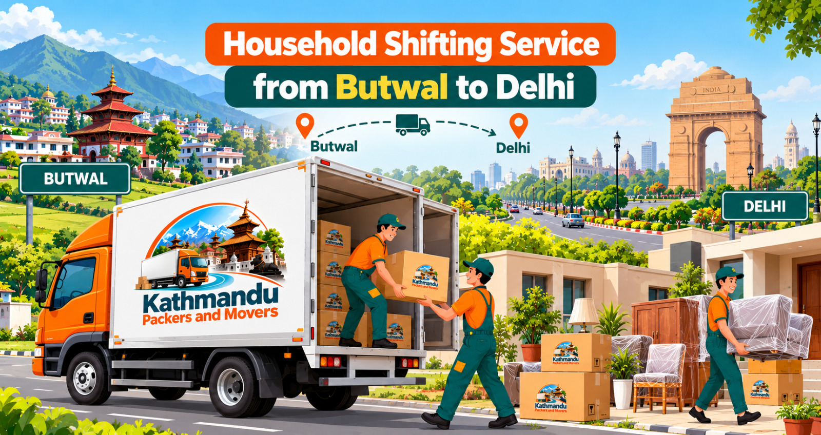 Household Shifting Service from Butwal to Delhi