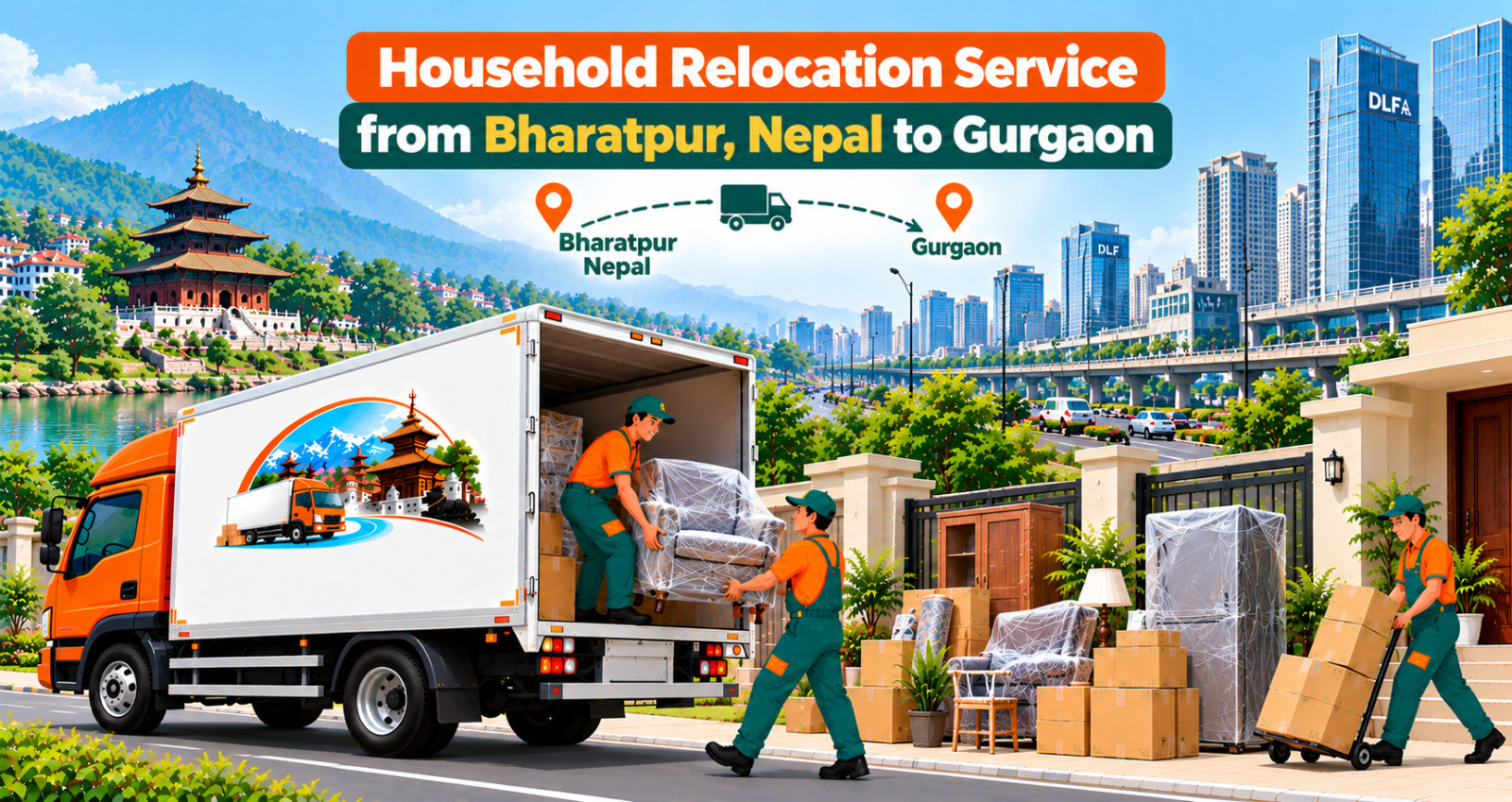 Household Relocation Service from Bharatpur Nepal to Gurgaon
