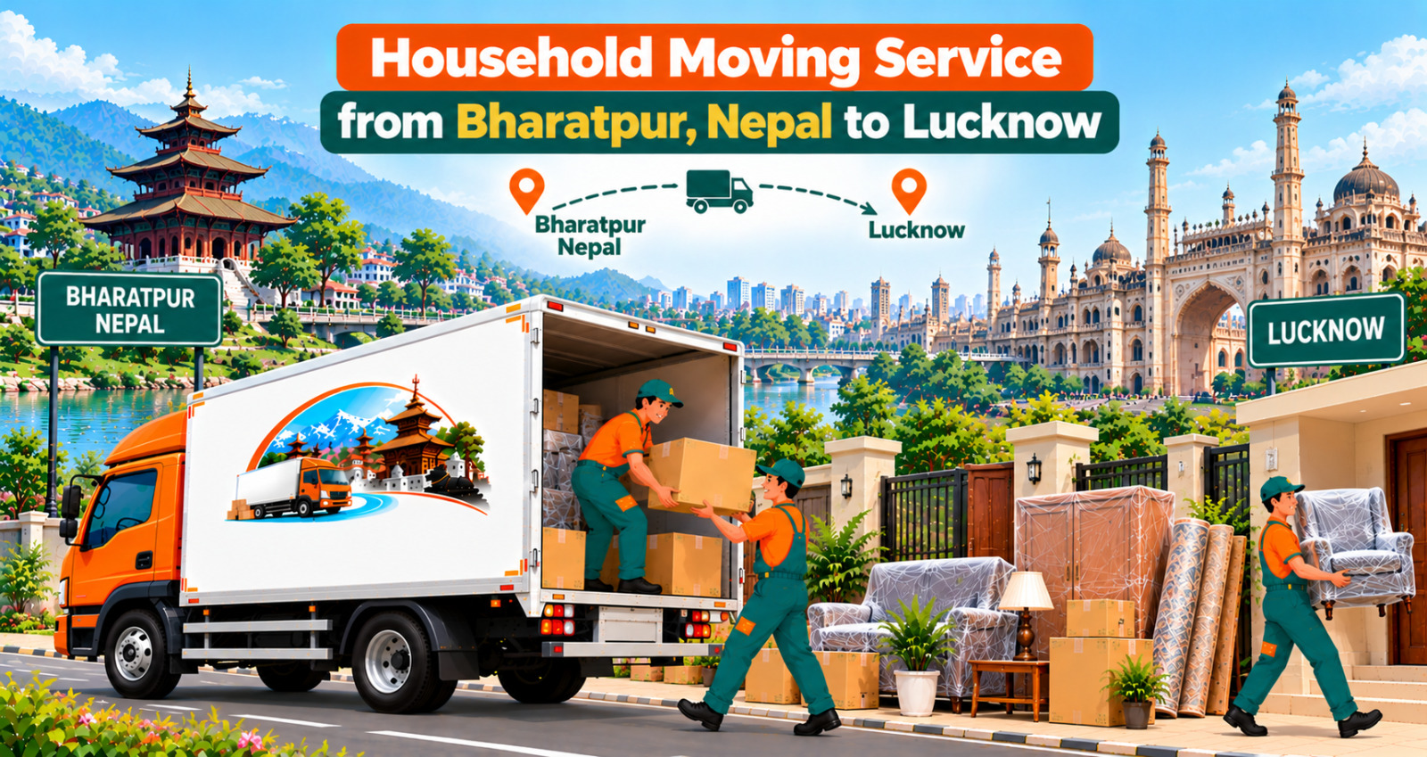 Household Moving Service from Bharatpur Nepal to Lucknow 