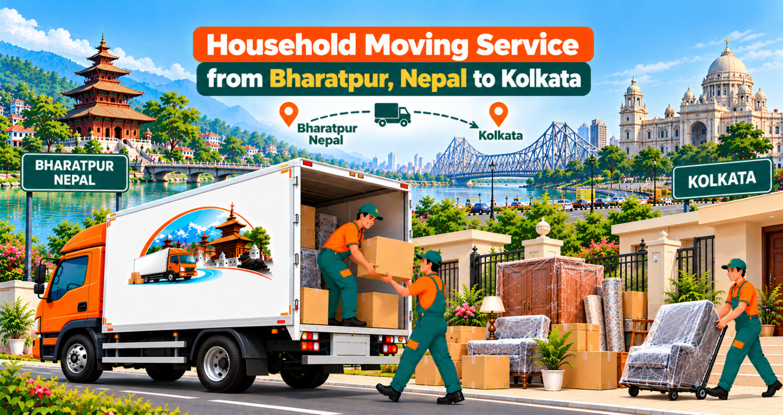 Household Moving Service from Bharatpur Nepal to Kolkata 
