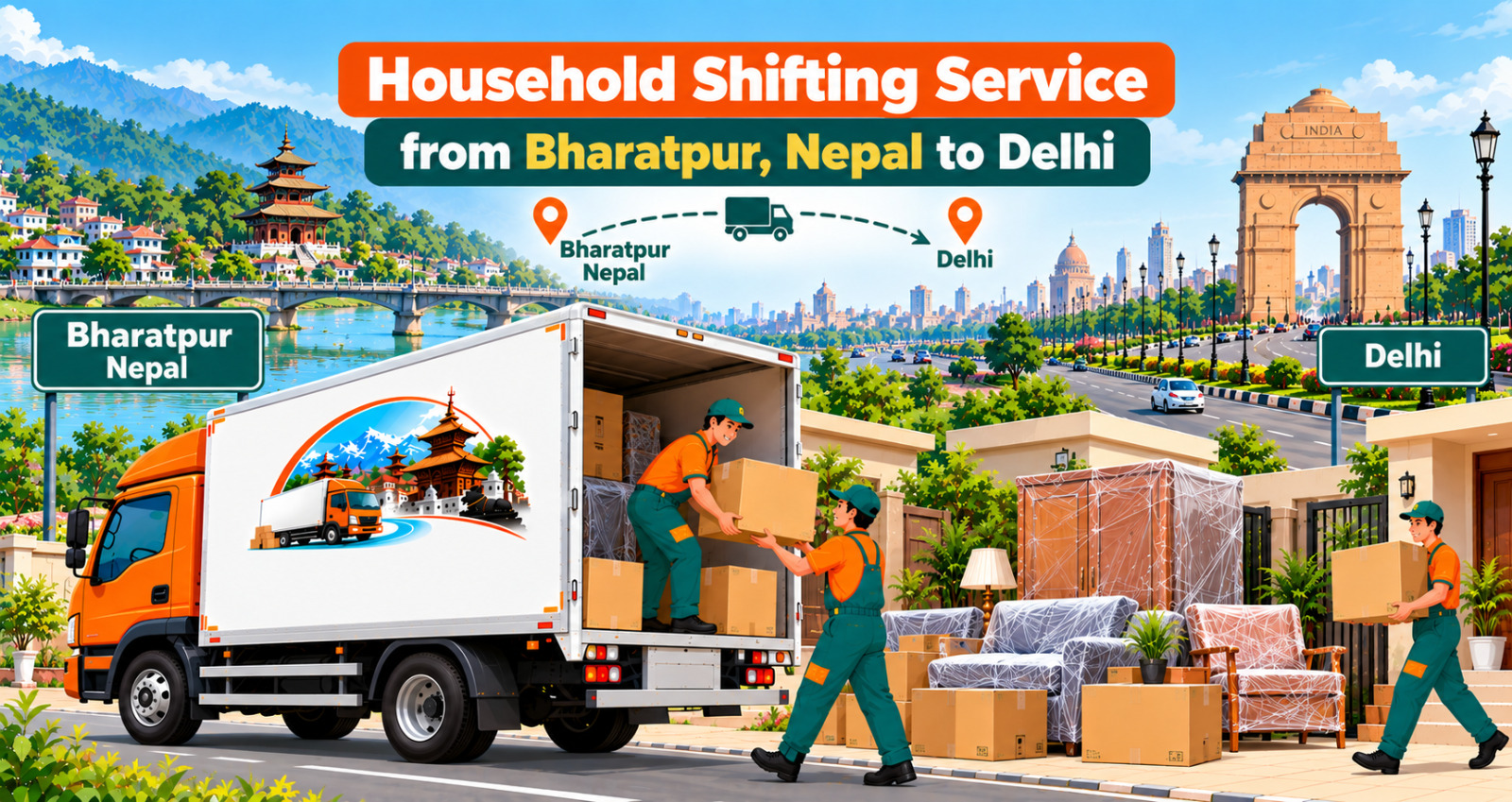 Household Shifting Service from Bharatpur Nepal to Delhi 